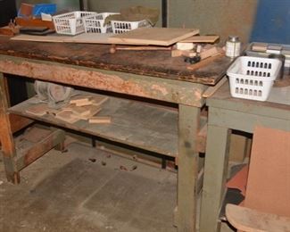 Antique Industrial Workbench