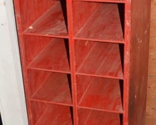 Cubby Hole Primitive Wooden Cabinet 