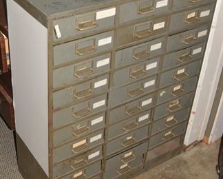Very Nice Industrial Metal Multi Drawer Cabinet