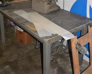 Vintage Metal Work Table