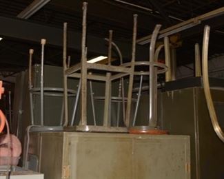 More Industrial Shop Stools, Metal, Vintage