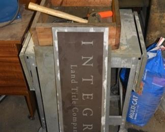 Old Sign, Vintage typewriter Table