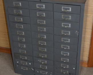 Neat Industrial Multi Drawer Metal Cabinet, Possibly Photography related