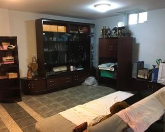 Solid wood sectional entertainment Unit.