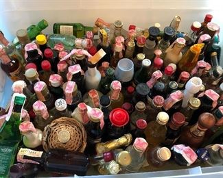 Collectible vintage mini liquor bottles (full)