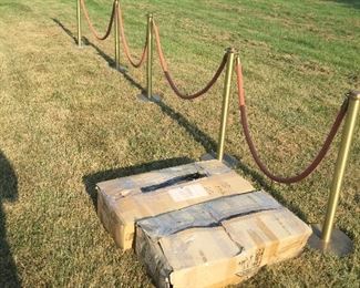 Brass Crowd Control Stanchions. Vintage.