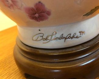 Signed Bob Timberlake lamp