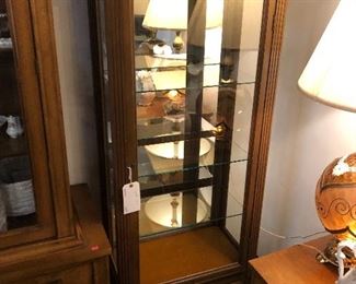 Vintage Display Curio Cabinet MCM 4 shelf