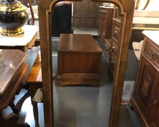 Vintage Heavy Walnut Long mirror