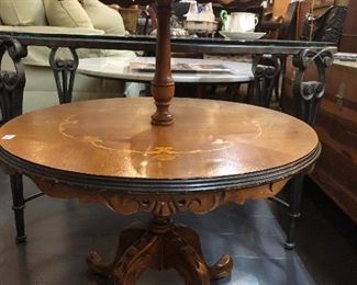 Two tier antique table