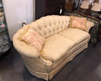 Hollywood Regency Clam Shell Sofa