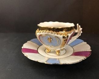 Purple Tone Footed Tea Cup