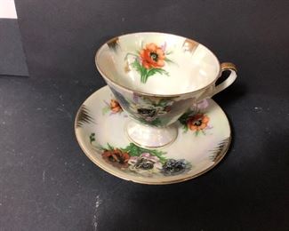 Orange Flower Tea Cup