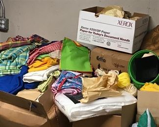 SO MUCH FABRIC & YARN!!! BOXES FULL!