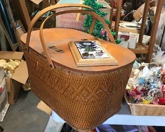 Cool old picnic basket