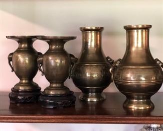 Brass urns 