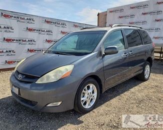 62: 2006 Totota Sienna XLE Wheelchair Van, Very LOW Miles! See Video! CURRENT SMOG
Year: 2006
Make: Toyota
Model: Sienna
Vehicle Type: Van
Mileage: 6,856
Plate:
Body Type: 4 Door Van
Trim Level: XLE Limited; XLE
Drive Line: FWD
Engine Type: V6, 3.3L
Fuel Type: Gasoline
Horsepower:
Transmission: Automatic
VIN #: 5TDZA22C86S506558
Features and Notes:
Leather interior, power seats, mirrors, locks, automatic doors and trunk. This Vehicle is also equipped with hand controls for the brakes.
DMV fees: $855 and $70 doc fees