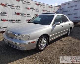 70: 2005 Hyundai XG350, Silver, See Video!
Year: 2005
Make: Hyundai
Model: XG350
Vehicle Type: Passenger Car
Mileage: 166,581
Plate: 5RXY239
Body Type: 4 Door Sedan
Trim Level: L
Drive Line: FWD
Engine Type: V6, 3.5L
Fuel Type: Gasoline
Horsepower: 194HP
Transmission: Automatic
VIN #: KMHFU45E55A412809
Features and Notes:
Cold A/C! Power windows, locks, mirrors, and seats. CD changer in trunk. All leather interior.
DMV fees: $254 for 2020 Registration and $70 doc fees