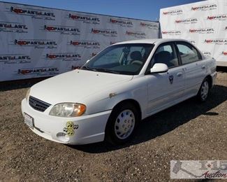 74: 2003 Kia Spectra, White, See Video!
Year: 2003
Make: Kia
Model: Spectra
Vehicle Type: Passenger Car
Mileage: 73,007
Plate: 5HRH851
Body Type: 4 Door Sedan
Trim Level: Base; LS
Drive Line: FWD
Engine Type: L4, 1.8L; DOHC 16V
Fuel Type: Gasoline
Horsepower:
Transmission: Automatic
VIN #: KNAFB121435272278
Features and Notes: Cold A/C and LOW Miles!
DMV Fees: $230 and $70 Doc fees