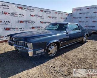 94: 1968 Cadillac El Dorado, Dark Metallic Blue
Leather wrapped cloth interior, Power windows, AC, Radio, 2nd row seating 1968 Cadillac El Dorado, Dark Metallic Blue, Fleetwood El Dorado, 1968, Mileage - 83894, Plate - ULV 749, Cadillac 472 V8, Automatic Trans