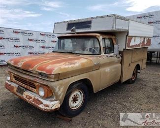 100: 1962 Chevy C20 with Service Body
VIN: 2C2540128601
Mileage: 44,579
Make: Chevrolet
Model: C20
Year: 1962