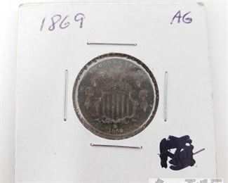 410:
1869 5 Cent Coin
1869 5 Cent Coin