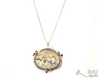 751:
Sterling Silver Necklace, 26.7g
Sterling Silver Necklace weighs approx 26.7g measures approx 13"