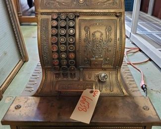 6638:
Very RARE vintage American Cash Register antique (1896)
SUPER COOL! And a RARE find to boot! Patented in 1896, this is an antique ornate brass cash register American Cash Register Mfg Co. model 330. This one will sell very quickly!