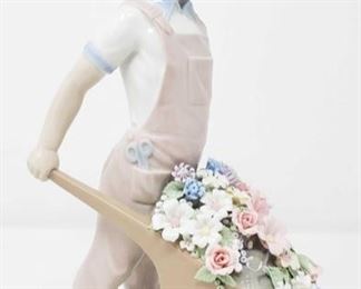 8505:
Boy Pushing Wheelbarrow with Flowers Lladro
SUCH a cute little figurine! Laldro’s “Boy Pushing Wheelbarrow” #1283 features a young boy in overalls and straw hat pushing a wheelbarrow full of beautiful flowers. Handmade and hand painted in Valencia, Spain. Measures approx 9.5" tall
Low Estimate: 350
High Estimate: 895