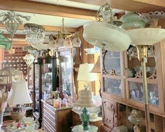 More lamps, cabinet