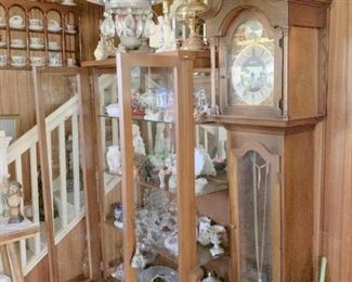 Grandfather clock, one of 2,