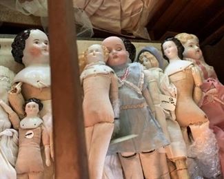 China head dolls, many german