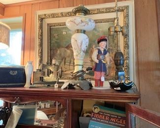 Lamp, table, art