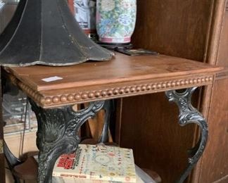Table with metal victorian legs