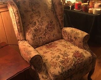 Floral Recliner- also see matching love seat - small sofa. Perfect pair for a small space & colors are neutral so will blend well with any decor.