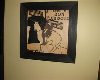 Large framed art work Lyceum  Don Quixote