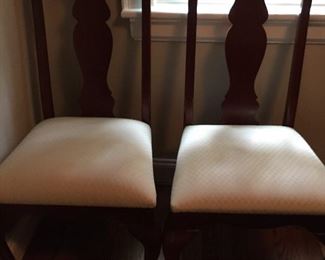       2 OF TEN UPHOLSTERED DINNING CHAIRS