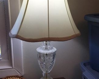                           PAIR OF CLEAR GLASS LAMPS