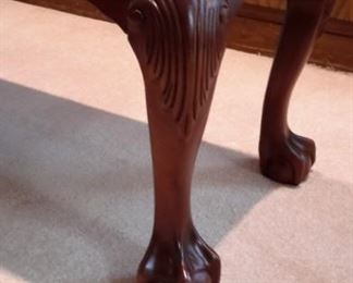 Pennsylvania House Claw and Ball foot upholstered bench in excellent condition!