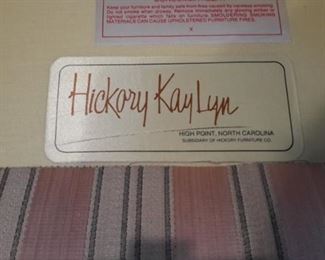 Four matching Hickory KayLyn Wing Back armed chairs in excellent condition!