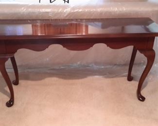 Ethan Allen sofa table with matching end tables with drawer