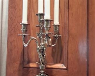 Imperial Franz Hermle Italian Brass Mantle Clock w/Pair of Brass Candelabras.....sells on ebay for $1068-$1200