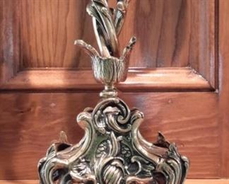 Imperial Franz Hermle Italian Brass Mantle Clock w/Pair of Brass Candelabras.....sells on ebay for $1068-$1200