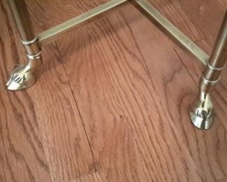 Beautiful vintage Mastercraft brass planter with hooved feet.