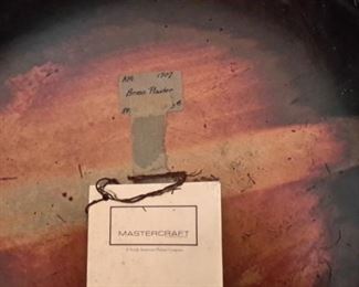 Beautiful vintage Mastercraft brass planter with hooved feet.