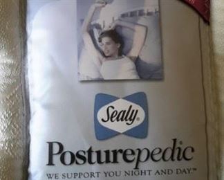 Two sets of twin brass head boards, mattresses, box springs and rails. All in like-new condition.