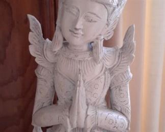 Molded, heavy Thai angel figurines. No cracks, breaks or chips.