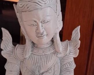 Molded, heavy Thai angel figurines. No cracks, breaks or chips.