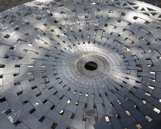 Cast aluminum patio table and 4 chairs.