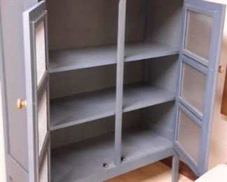 Country style blue pie safe, like new.